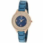 Daniel Klein Women's Watch - Stainless Steel Band - 35mm Analog - Quartz - Rose Gold Tone/Blue - DK11586-4