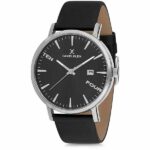 Daniel Klein Men's Watch - Leather Band - 44mm Analog - Quartz - Black - DK11645-2