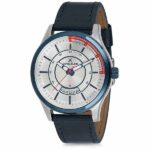 Daniel Klein Men's Watch - Leather Band - 44mm Analog - Quartz - Silver Tone/Dark Blue - DK11660-5