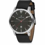 Daniel Klein Men's Watch - Leather Band - 44mm Analog - Quartz - Black - DK11732-4