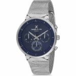 Daniel Klein Men's Watch - Milanese Mesh Band - 42mm Analog - Quartz - Dark Blue/Silver Tone - DK11750-2