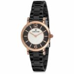 Daniel Klein Women's Watch - Stainless Steel Band - 30mm Analog - Quartz - Rose Gold Tone/Black - DK11776-6