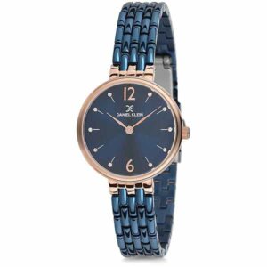 Daniel Klein Women's Watch - Stainless Steel Band - 30mm Analog - Quartz - Rose Gold Tone/Dark Blue - DK11792-6