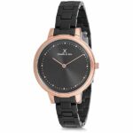 Daniel Klein Women's Watch - Stainless Steel Band - 35.5mm Analog - Quartz - Rose Gold Tone/Black - DK12053-5