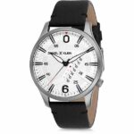 Daniel Klein Men's Watch - Leather Band - 44mm Analog - Quartz - Silver Tone/Black - DK12116-1