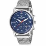 Daniel Klein Men's Watch - Milanese Mesh Band - 45mm Analog - Quartz - Dark Blue/Silver Tone - DK12127-6