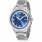 Daniel Klein Men's Watch - Stainless Steel Band - 44mm Analog - Quartz - Dark Blue/Silver Tone - DK12141-4