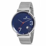 Daniel Klein Men's Watch - Milanese Mesh Band - 42mm Analog - Quartz - Dark Blue/Silver Tone - DK12147-4