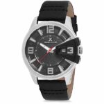 Daniel Klein Men's Watch - Leather Band - 45mm Analog - Quartz - Black - DK12161-5