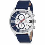 Daniel Klein Mens Watch - 43mm Analog - Multifunction - Quartz - Dual Time - Silver Tone/Blue - DK12174-4