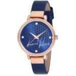 Daniel Klein Womens Watch - 33mm Analog - Quartz - Crystal Accented, Two-Tone - Rose Gold Tone/Blue - DK12181-6