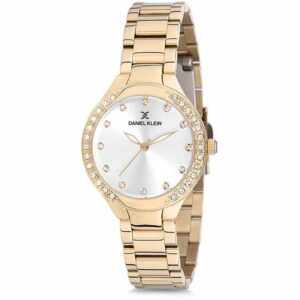 Daniel Klein Womens Watch - Stainless Steel - 32mm Analog - Quartz - Crystal Accented - Gold Tone - DK12195-3