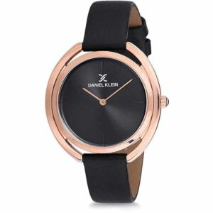 Daniel Klein Womens Watch - 38mm Analog - Quartz - Minimalist, Slim - Rose Gold Tone/Black - DK12197-3