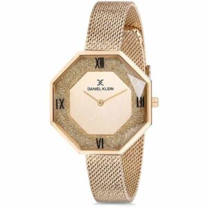 Daniel Klein Womens Watch - 34mm Analog - Quartz - Starry, Crystal Accented, Roman Numerals - Gold Tone - DK12200-2