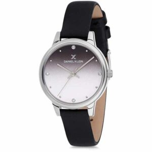 Daniel Klein Womens Watch - 30mm Analog - Quartz - Crystal Accented Markers, Gradient - Silver Tone/Black - DK12201-1