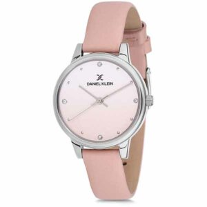 Daniel Klein Womens Watch - 30mm Analog - Quartz - Crystal Accented Markers, Gradient - Silver Tone/Pink - DK12201-5