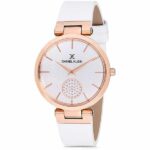 Daniel Klein Womens Watch - 34mm Analog - Quartz - Crystal Accented Markers - Rose Gold Tone/White - DK12202-6