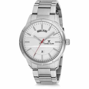 Daniel Klein Mens Watch - Stainless Steel - 44mm Analog - Quartz - Silver Tone - DK12215-1