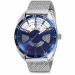 Daniel Klein Mens Watch - Mesh Strap - 46mm Analog - Quartz - Textured - Silver Tone - DK12221-2