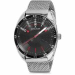 Daniel Klein Mens Watch - Mesh Strap - 46mm Analog - Quartz - Textured - Silver Tone - DK12221-6