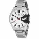 Daniel Klein Mens Watch - 45mm Analog - Quartz - Textured, Large Numbers - Black/Silver Tone - DK12231-1