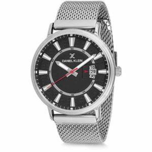 Daniel Klein Mens Watch - Mesh Strap - 43mm Analog - Quartz - Silver Tone - DK12244-3