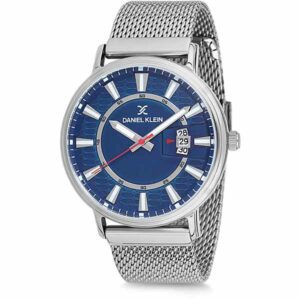 Daniel Klein Mens Watch - Mesh Strap - 43mm Analog - Quartz - Silver Tone - DK12244-4