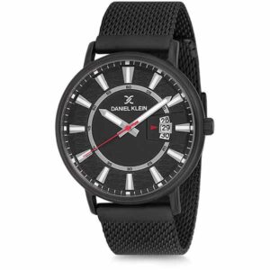 Daniel Klein Mens Watch - Mesh Strap - 43mm Analog - Quartz - Black - DK12244-5