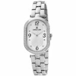 Daniel Klein Womens Oval Watch - Stainless Steel - 26mm Analog - Quartz - Crystal Accented - Silver Tone - DK12283-5