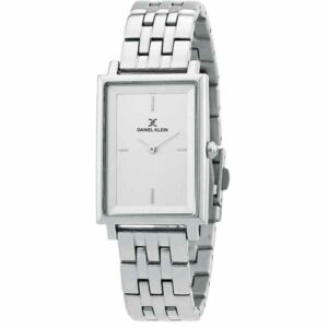 Daniel Klein Womens Rectangle Watch - 25mm Analog - Quartz - Minimalist, Sleek Watch - Silver Tone - DK12317-1