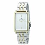 Daniel Klein Womens Rectangle Watch - 25mm Analog - Quartz - Minimalist, Sleek, Two-Tone - Gold and Silver Tone - DK12317-4