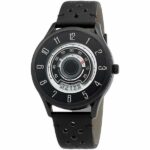 Daniel Klein Mens Watch - 42mm Analog - Quartz - Perforated Band, Seconds Indicator, Sporty - Black - DK12318-4