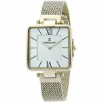 Daniel Klein Womens Square Watch - 30mm Analog - Quartz - Romain Numerals, Textured Dial - Gold Tone - DK12328-2