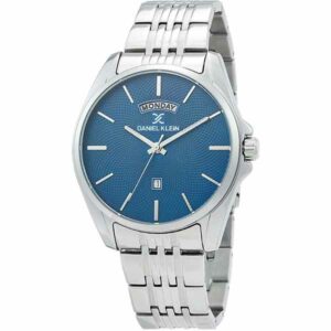 Daniel Klein Mens Watch - Stainless Steel - 44mm Analog - Quartz - Textured Dial - Silver Tone - DK12337-3