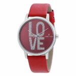 Daniel Klein Womens Watch - 38mm Analog - Quartz - Love, Glitter, Romantic Gift Idea - Silver Tone/Red - DK12339-3