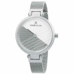 Daniel Klein Womens Watch - 34mm Analog - Quartz -Two-Tone Dial, Slim Band - Silver Tone - DK12356-1