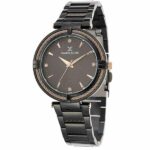 Daniel Klein Womens Watch - 36.5mm Analog - Quartz - Crystal Accented, Textured Dial - Rose Gold Tone/Black - DK12401-6