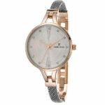 Daniel Klein Womens Watch - 32mm Analog - Quartz - Crystal Accented, Bangle - Rose Gold and Silver Tone - DK12431-4