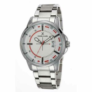 Daniel Klein Mens Watch - Stainless Steel - 44mm Analog - Quartz - Seconds Indicator - Silver Tone - DK12441-1