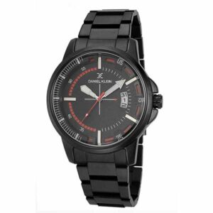 Daniel Klein Mens Watch - Stainless Steel - 44mm Analog - Quartz - Seconds Indicator - Black - DK12441-5