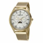 Daniel Klein Mens Watch - 48mm Analog - Multifunction - Quartz - Japanese Sun and Moonphase - Gold Tone - DK12478-6