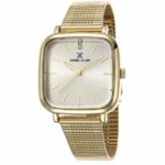 Daniel Klein Womens Square Watch - Mesh Strap - 31mm Analog - Quartz - Crystal Accented - Gold Tone - DK12481-6