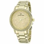 Daniel Klein Womens Watch - 38mm Analog - Quartz - Flower, Crystal Accented, Gem-Stones - Gold Tone - DK12497-4