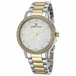 Daniel Klein Womens Watch - 38mm Analog - Quartz - Flower, Crystal Accented - Gold and Silver Tone - DK12497-6