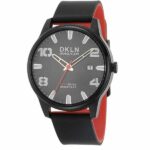 Daniel Klein Mens Watch - Silicone Strap - 42mm Analog - Quartz - Two-Tone - Black - DK12504-1