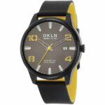 Daniel Klein Mens Watch - Silicone Strap - 42mm Analog - Quartz - Two-Tone - Black - DK12504-2