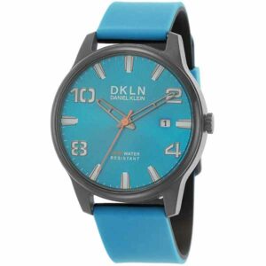 Daniel Klein Mens Watch - Silicone Strap - 42mm Analog - Quartz - Two-Tone - Grey/Blue - DK12504-7