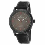 Daniel Klein Mens Watch - Silicone Strap - 46mm Analog - Quartz - Red Markers, Tire Tread - Black - DK12505-1