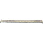 Flat view of Two-Tone Expansion Watch Strap, Metal Stretchy Band, Straight End