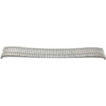 Flat view of Silver Tone Expansion Band, Metal Stretch Strap, Straight End